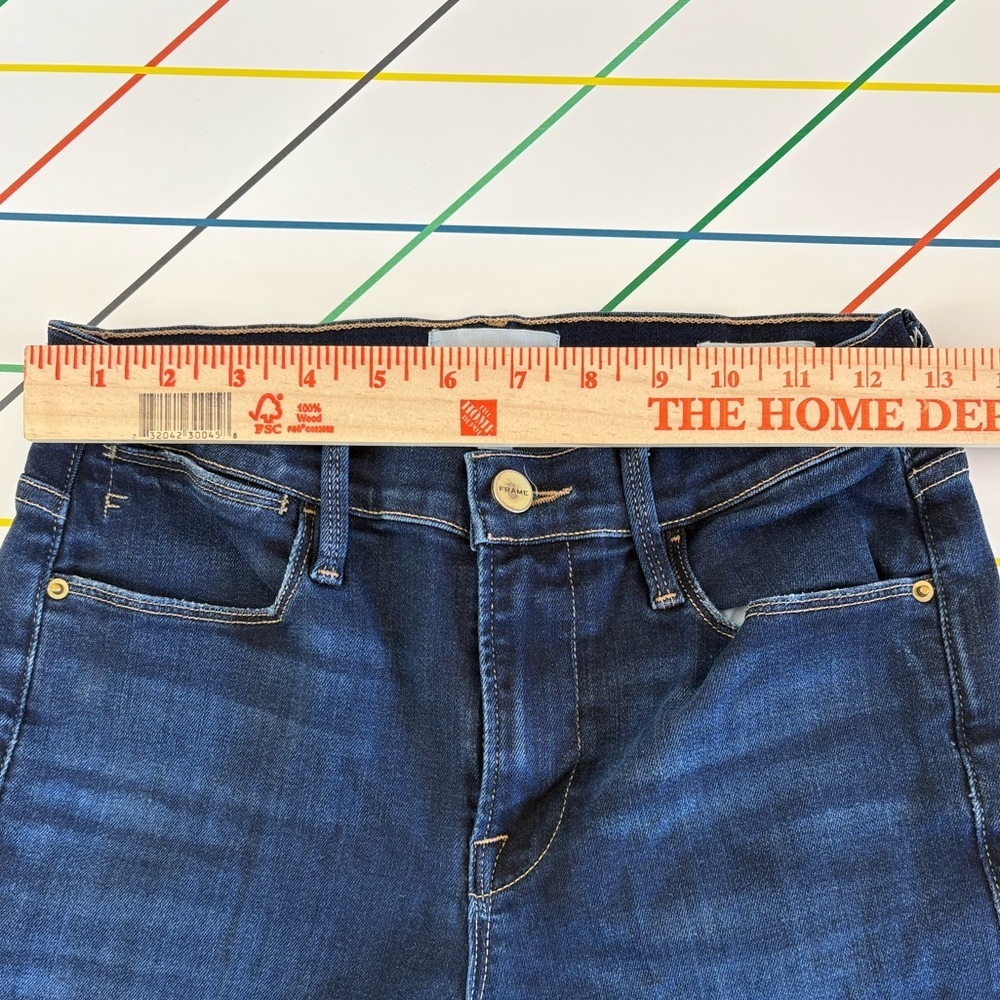 Frame Le High Skinny Jeans in Dark Wash size 26 in good condition casual - Picture 13 of 15